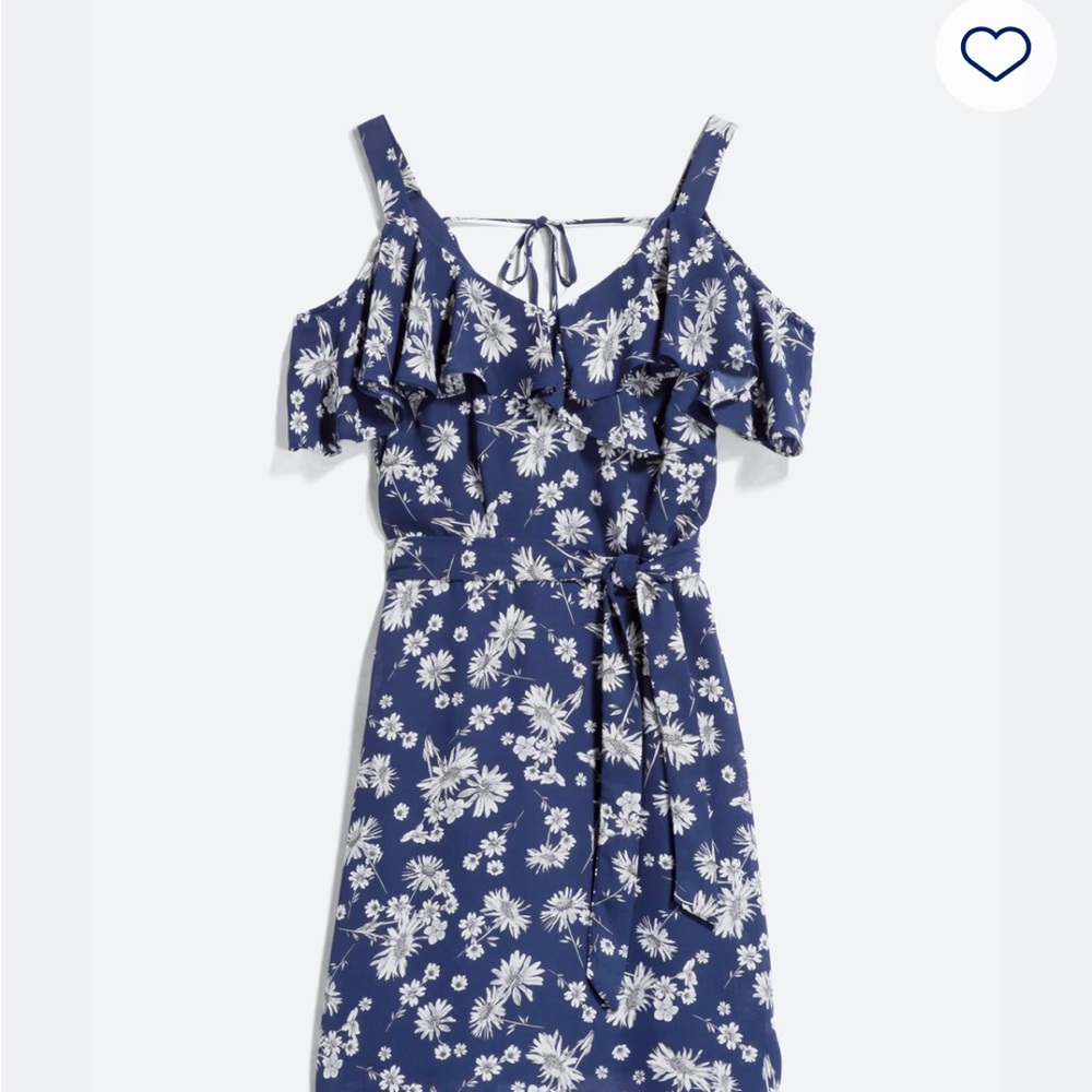 NWT Marenna Navy Floral Cold Shoulder Dress (Stitch Fix)